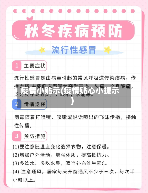 疫情小贴示(疫情贴心小提示)