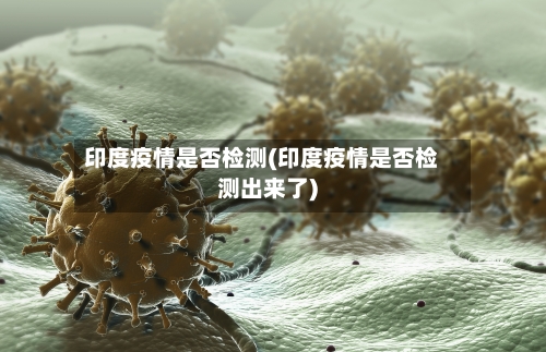 印度疫情是否检测(印度疫情是否检测出来了)